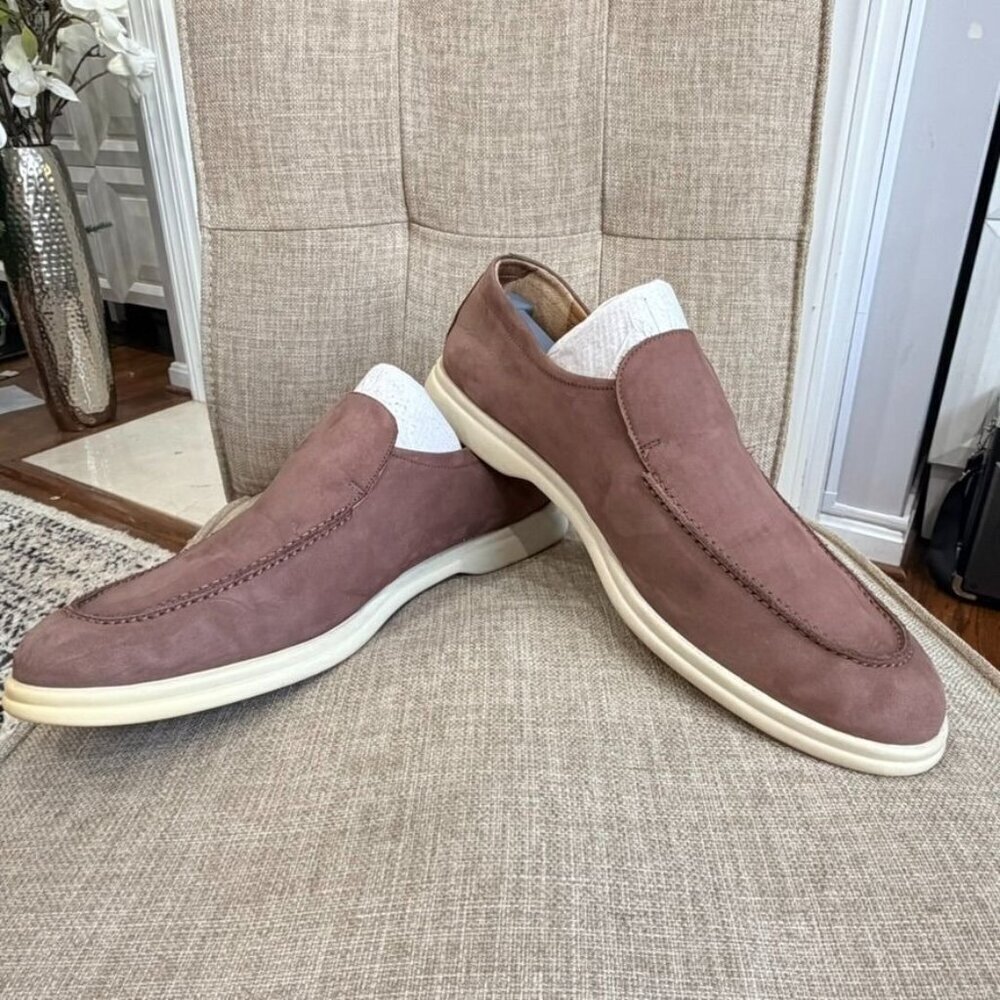 Brooks Brothers Voyager 1 Nubuck Slip-On Loafers – Brown (11.5)